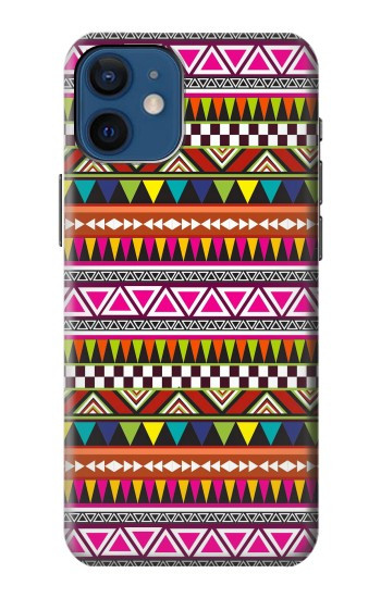 W2292 Aztec Tribal Pattern Case Cover Custodia e Flip Case per iPhone 12 mini