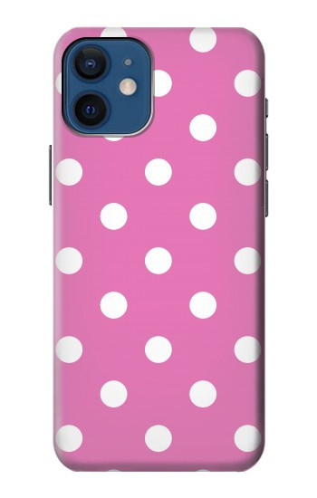 W2358 Pink Polka Dots Case Cover Custodia e Flip Case per iPhone 12 mini