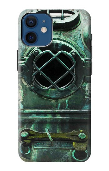 W2632 Antique Vintage Deep Sea Diver Helmet Case Cover Custodia e Flip Case per iPhone 12 mini