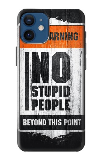 W3704 No Stupid People Case Cover Custodia e Flip Case per iPhone 12 mini