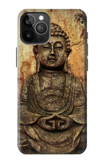 W0344 Buddha Rock Carving Case Cover Custodia e Flip Case per iPhone 12 Pro Max