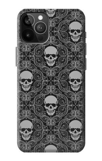 W2371 Skull Vintage Monochrome Pattern Case Cover Custodia e Flip Case per iPhone 12 Pro Max