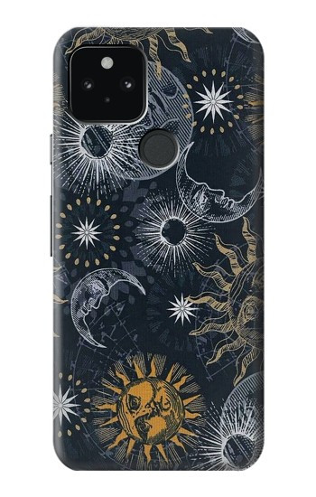 W3702 Moon and Sun Case Cover Custodia e Flip Case per Google Pixel 5