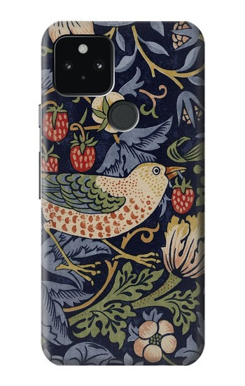 W3791 William Morris Strawberry Thief Fabric Case Cover Custodia e Flip Case per Google Pixel 5