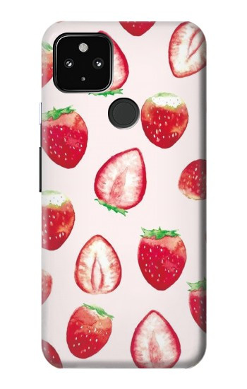 W3481 Strawberry Case Cover Custodia e Flip Case per Google Pixel 4a 5G