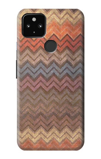 W3752 Zigzag Fabric Pattern Graphic Printed Case Cover Custodia e Flip Case per Google Pixel 4a 5G