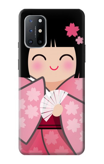 W3042 Japan Girl Hina Doll Kimono Sakura Case Cover Custodia e Flip Case per OnePlus 8T