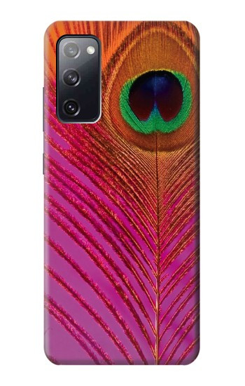 W3201 Pink Peacock Feather Case Cover Custodia e Flip Case per Samsung Galaxy S20 FE