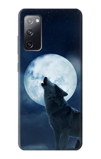 W3693 Grim White Wolf Full Moon Case Cover Custodia e Flip Case per Samsung Galaxy S20 FE