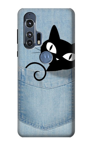 W2641 Pocket Black Cat Case Cover Custodia e Flip Case per Motorola Edge+