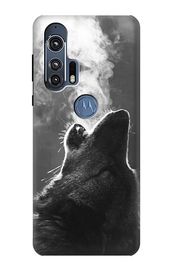 W3505 Wolf Howling Case Cover Custodia e Flip Case per Motorola Edge+