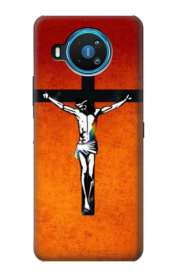 W2421 Jesus Christ On The Cross Case Cover Custodia e Flip Case per Nokia 8.3 5G
