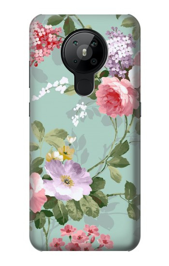 W2178 Flower Floral Art Painting Case Cover Custodia e Flip Case per Nokia 5.3