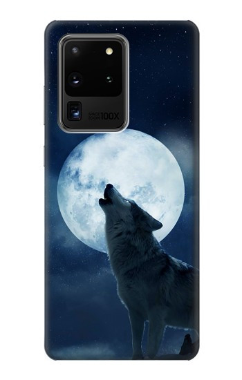 W3693 Grim White Wolf Full Moon Case Cover Custodia e Flip Case per Samsung Galaxy S20 Ultra