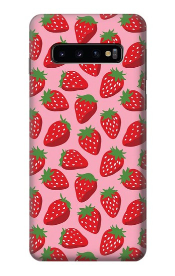 W3719 Strawberry Pattern Case Cover Custodia e Flip Case per Samsung Galaxy S10
