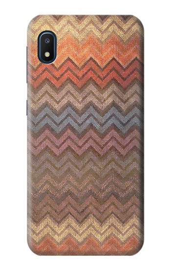 W3752 Zigzag Fabric Pattern Graphic Printed Case Cover Custodia e Flip Case per Samsung Galaxy A10e