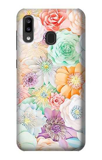 W3705 Pastel Floral Flower Case Cover Custodia e Flip Case per Samsung Galaxy A20, Galaxy A30
