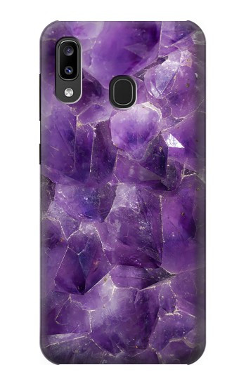 W3713 Purple Quartz Amethyst Graphic Printed Case Cover Custodia e Flip Case per Samsung Galaxy A20, Galaxy A30