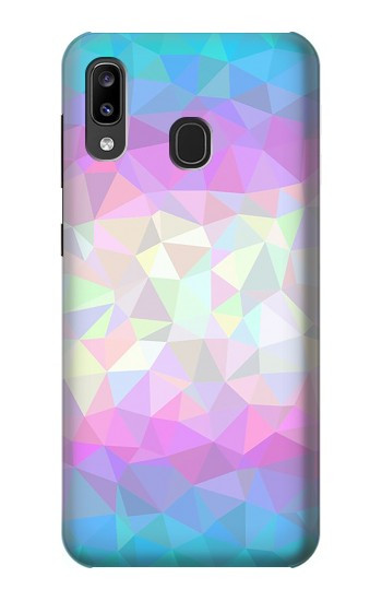 W3747 Trans Flag Polygon Case Cover Custodia e Flip Case per Samsung Galaxy A20, Galaxy A30