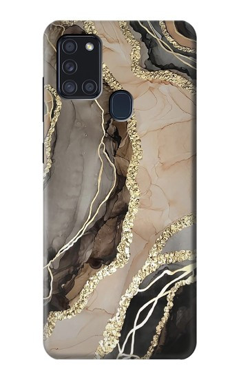 W3700 Marble Gold Graphic Printed Case Cover Custodia e Flip Case per Samsung Galaxy A21s