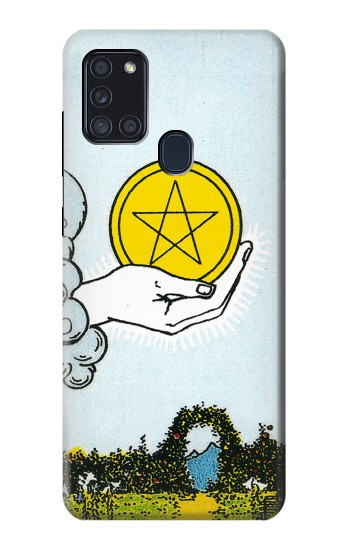 W3722 Tarot Card Ace of Pentacles Coins Case Cover Custodia e Flip Case per Samsung Galaxy A21s