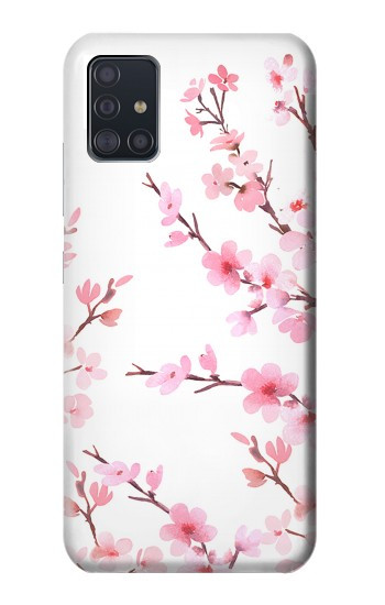 W3707 Pink Cherry Blossom Spring Flower Case Cover Custodia e Flip Case per Samsung Galaxy A51 5G