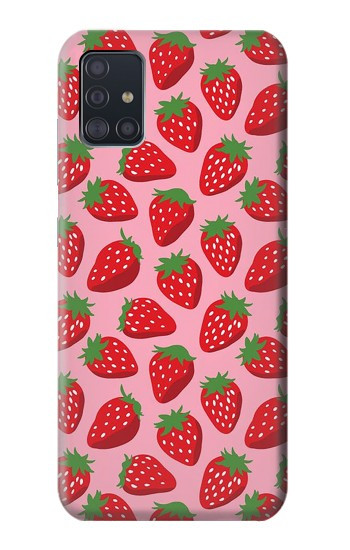 W3719 Strawberry Pattern Case Cover Custodia e Flip Case per Samsung Galaxy A51
