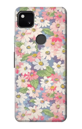 W3688 Floral Flower Art Pattern Case Cover Custodia e Flip Case per Google Pixel 4a