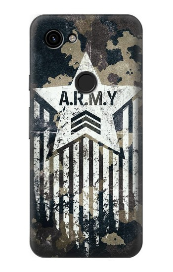 W3666 Army Camo Camouflage Case Cover Custodia e Flip Case per Google Pixel 3a