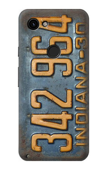 W3750 Vintage Vehicle Registration Plate Case Cover Custodia e Flip Case per Google Pixel 3a