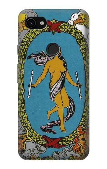 W3746 Tarot Card The World Case Cover Custodia e Flip Case per Google Pixel 3a XL