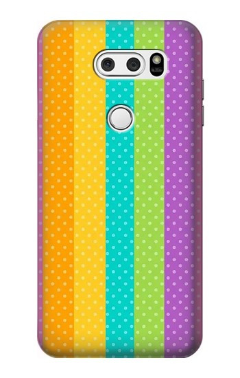 W3678 Colorful Rainbow Vertical Case Cover Custodia e Flip Case per LG V30, LG V30 Plus, LG V30S ThinQ, LG V35, LG V35 ThinQ