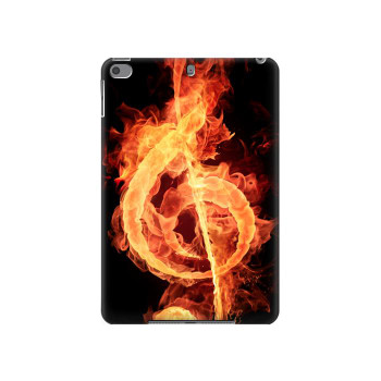 W0493 Music Note Burn Tablet Case Cover Custodia per iPad mini 4, iPad mini 5, iPad mini 5 (2019)