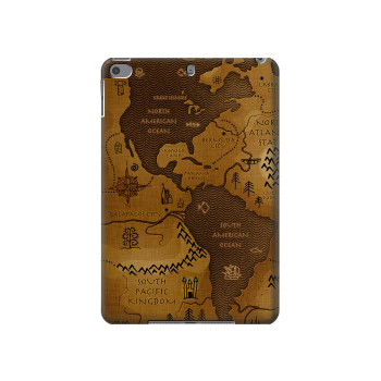 W2861 Antique World Map Tablet Case Cover Custodia per iPad mini 4, iPad mini 5, iPad mini 5 (2019)