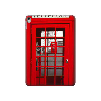 W0058 British Red Telephone Box Tablet Case Cover Custodia per iPad 9.7 (2017,2018), iPad 6, iPad 5