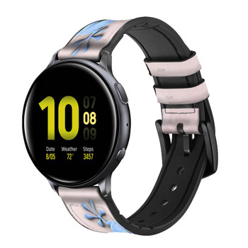 CA0189 Funny Gecko Lizard Cinturino in silicone e pelle Smartwatch per Samsung Galaxy Watch, Gear, Active