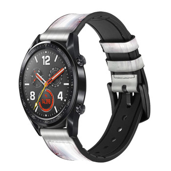 CA0115 Horror Face Cinturino in silicone e pelle Smartwatch per Wristwatch Smartwatch