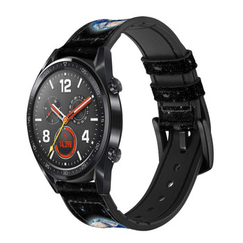 CA0256 Earth Planet Space Star nebula Cinturino in silicone e pelle Smartwatch per Wristwatch Smartwatch
