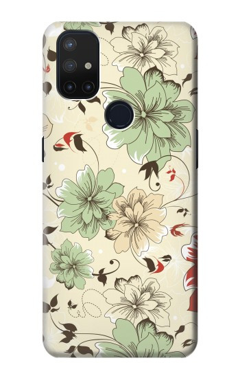 W2179 Flower Floral Vintage Art Pattern Case Cover Custodia e Flip Case per OnePlus Nord N10 5G