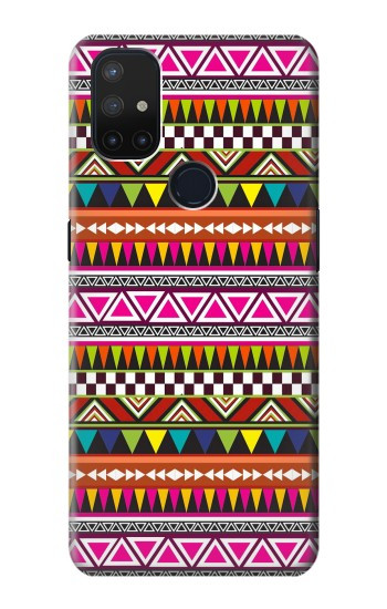 W2292 Aztec Tribal Pattern Case Cover Custodia e Flip Case per OnePlus Nord N10 5G