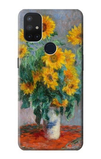 W2937 Claude Monet Bouquet of Sunflowers Case Cover Custodia e Flip Case per OnePlus Nord N10 5G