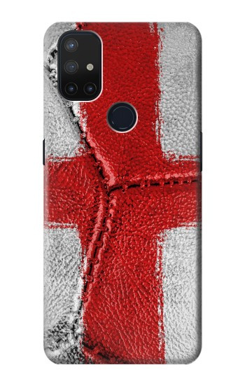 W3316 England Flag Vintage Football Graphic Case Cover Custodia e Flip Case per OnePlus Nord N10 5G