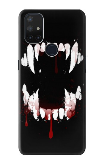 W3527 Vampire Teeth Bloodstain Case Cover Custodia e Flip Case per OnePlus Nord N10 5G