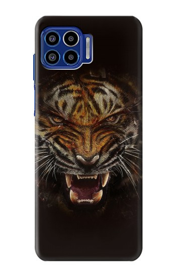 W0575 Tiger Face Case Cover Custodia e Flip Case per Motorola One 5G