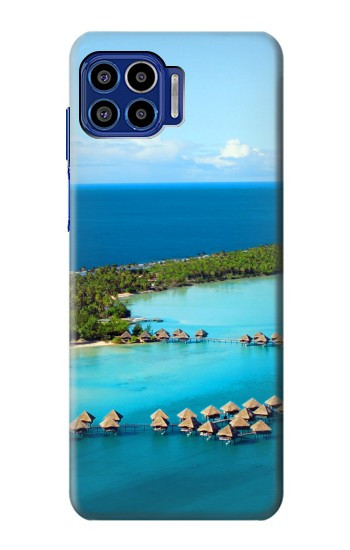 W0844 Bora Bora Island Case Cover Custodia e Flip Case per Motorola One 5G