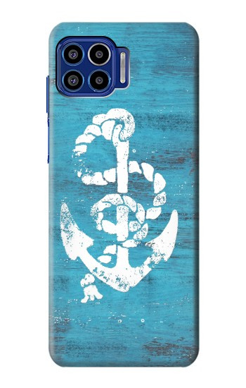 W3053 Marine Anchor Blue Case Cover Custodia e Flip Case per Motorola One 5G