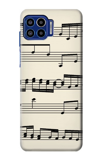 W3082 Music Sheet Case Cover Custodia e Flip Case per Motorola One 5G