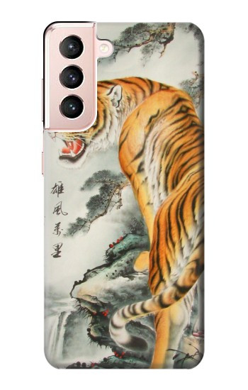 W1934 Chinese Tiger Painting Case Cover Custodia e Flip Case per Samsung Galaxy S21 5G