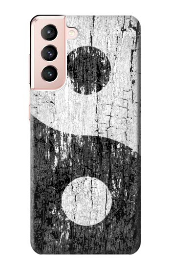 W2489 Yin Yang Wood Graphic Printed Case Cover Custodia e Flip Case per Samsung Galaxy S21 5G