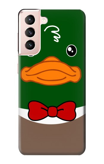 W2762 Green Head Mallard Duck Tuxedo Cartoon Case Cover Custodia e Flip Case per Samsung Galaxy S21 5G